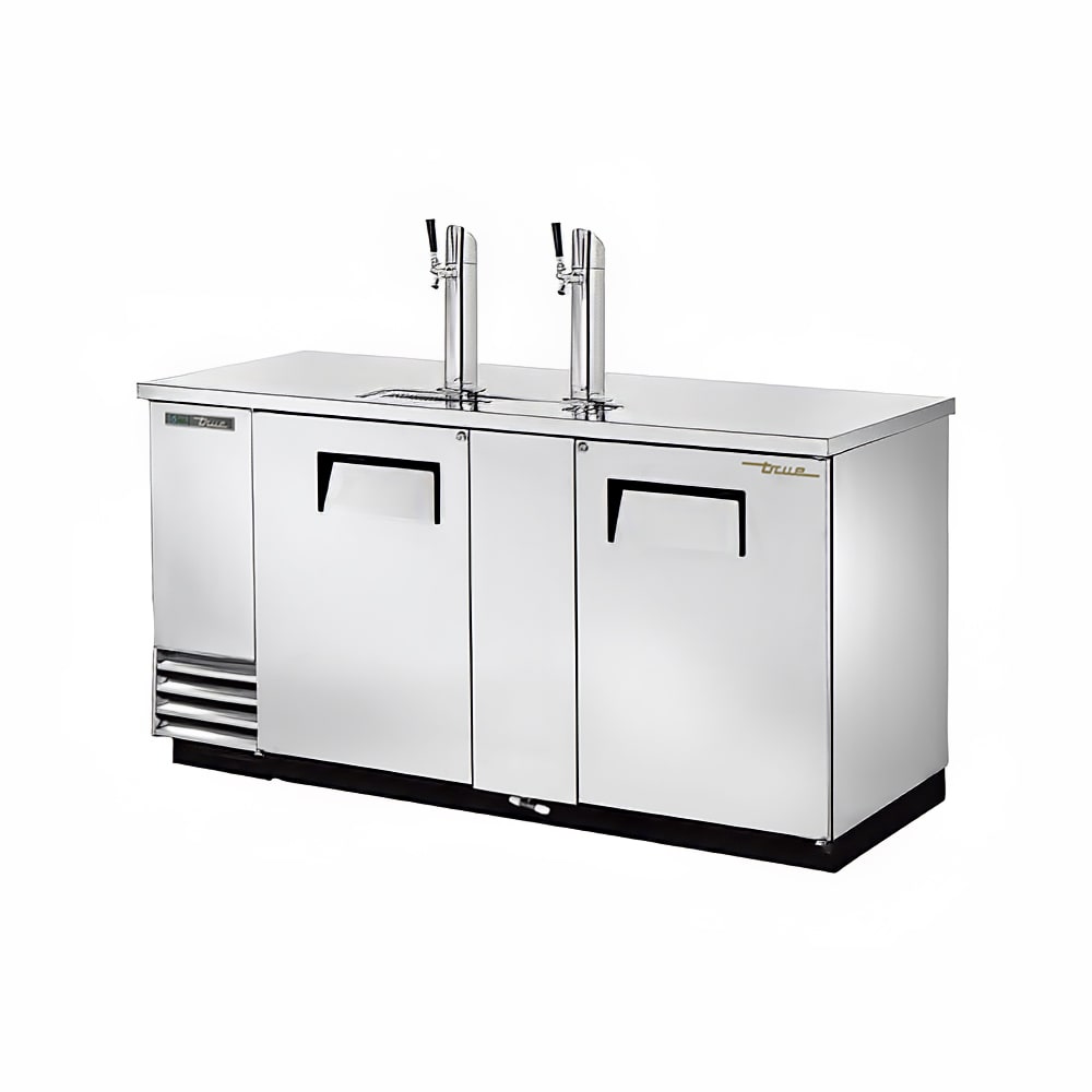 True TDD-3-S-HC 69" Kegerator Beer Dispenser w/ (3) Keg Capacity - (2) Columns, Stainless, 115v