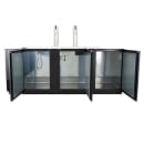 True TDD-4-HC 90" Kegerator Beer Dispenser w/ (4) Keg Capacity - (2) Columns, Black, 115v thumbnail 5
