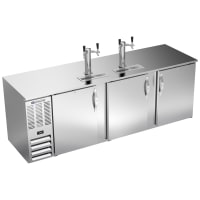 True TDD-4-S-HC 90" Kegerator Beer Dispenser w/ (4) Keg Capacity - (2) Columns, Stainless, 115v thumbnail 2