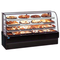True TDM-DC-77-GE/GE-B-W 77 1/4" Full Service Dry Bakery Case w/ Curved Glass - (4) Levels, 115v thumbnail 2