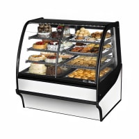 True TDM-DZ-48-GE/GE-B-W 48 1/4" Full Service Dual Zone Bakery Case w/ Curved Glass - (4) Levels, 115v thumbnail 4