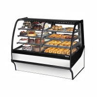 True TDM-DZ-59-GE/GE-S-S 59 1/4" Full Service Dual Zone Bakery Case w/ Curved Glass - (4) Levels, 115v thumbnail 2
