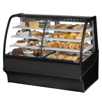 True TDM-DZ-59-GE/GE-S-S 59 1/4" Full Service Dual Zone Bakery Case w/ Curved Glass - (4) Levels, 115v thumbnail 4