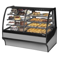 True TDM-DZ-59-GE/GE-W-W 59 1/4" Full Service Dual Zone Bakery Case w/ Curved Glass - (4) Levels, 115v thumbnail 3