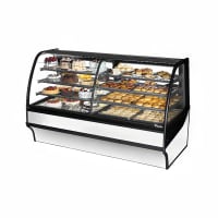 True TDM-DZ-77-GE/GE-W-W 77 1/4" Full Service Dual Zone Bakery Case w/ Curved Glass - (4) Levels, 115v thumbnail 4