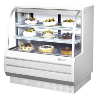 True TDM-R-48-GE/GE-S-S 48 1/4" Full Service Bakery Case w/ Curved Glass - (4) Levels, 115v thumbnail 2