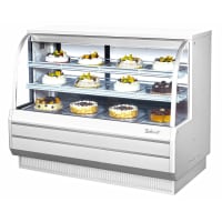 True TDM-R-59-GE/GE-W-W 59 1/4" Full Service Bakery Case w/ Curved Glass - (4) Levels, 115v thumbnail 2