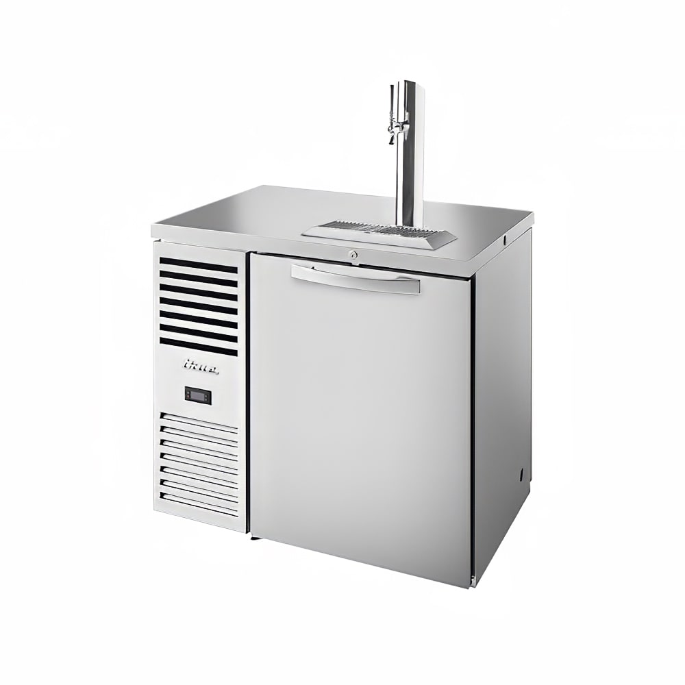 True TDR36-PTSZ1-L-S-S-S-1 36" Kegerator Pass-Thru Beer Dispenser w/ (1) Keg Capacity - (1) Column, Stainless, 115v