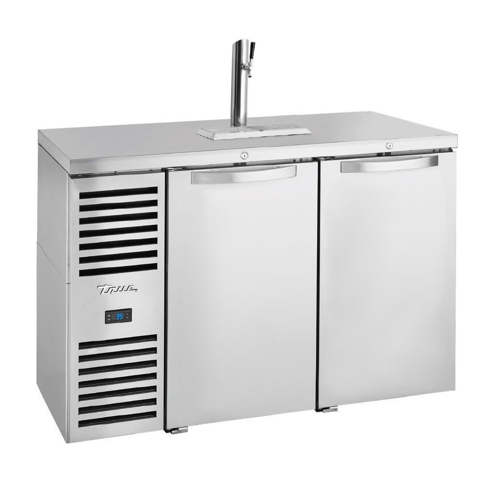 True TDR48-RISZ1-L-S-SS-1 48" Kegerator Beer Dispenser w/ (1) Keg Capacity - (1) Column, Stainless, 115v