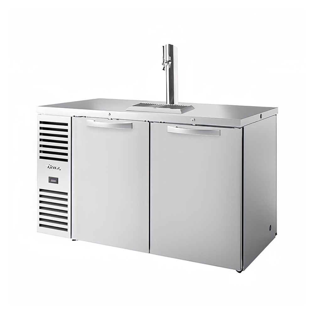 True TDR60-PTSZ1-L-S-SS-SS-1 60" Kegerator Pass-Thru Beer Dispenser w/ (2) Keg Capacity - (1) Column, Stainless, 115v