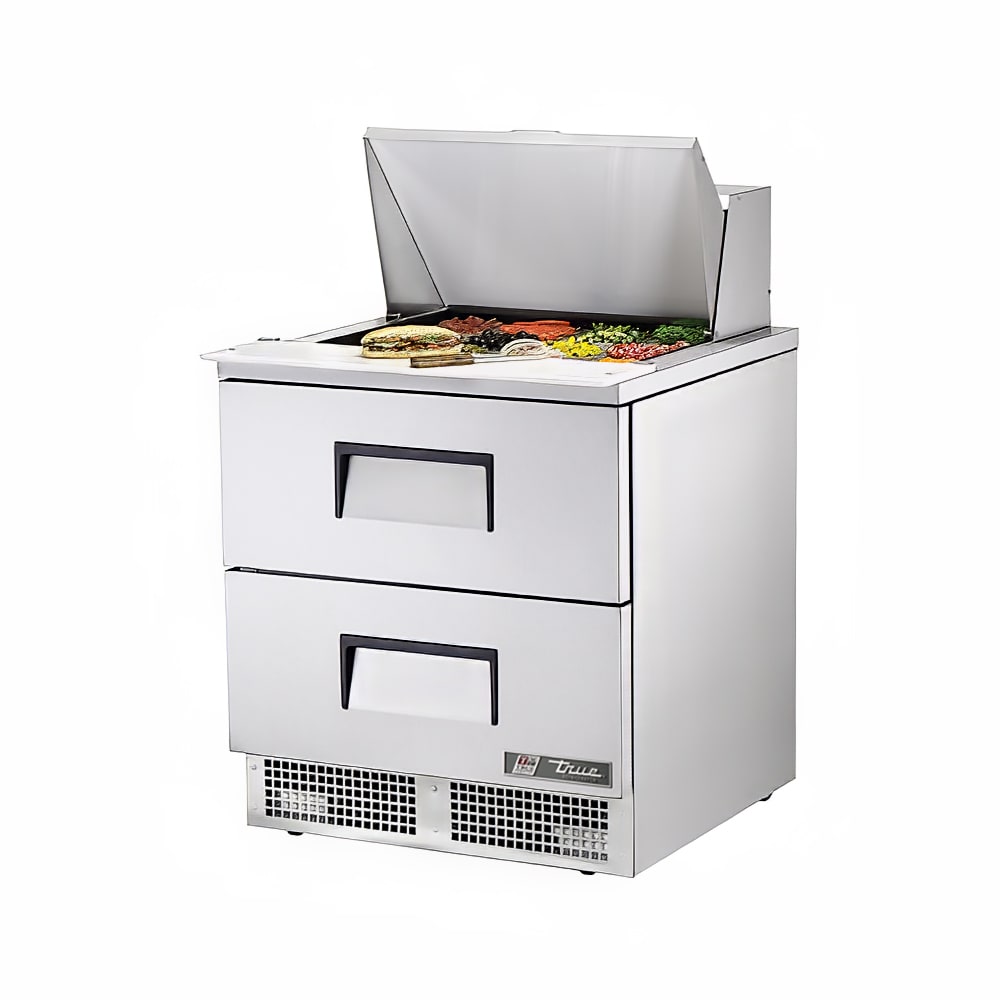 True TFP-32-12M-D-2-HC 32" Sandwich/Salad Prep Table w/ Refrigerated Base, 115v