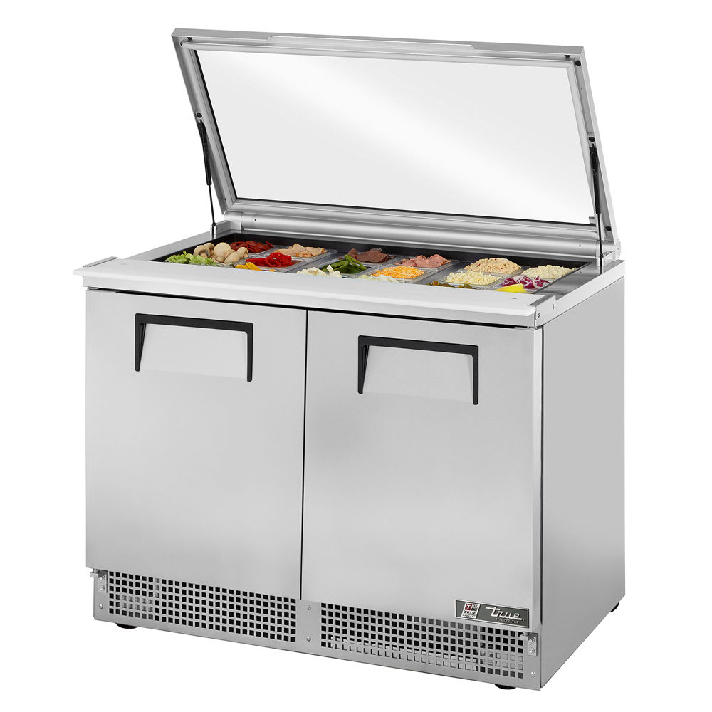 True TFP-48-18M-FGLID-HC 48" Sandwich/Salad Prep Table w/ Refrigerated Base, 115v