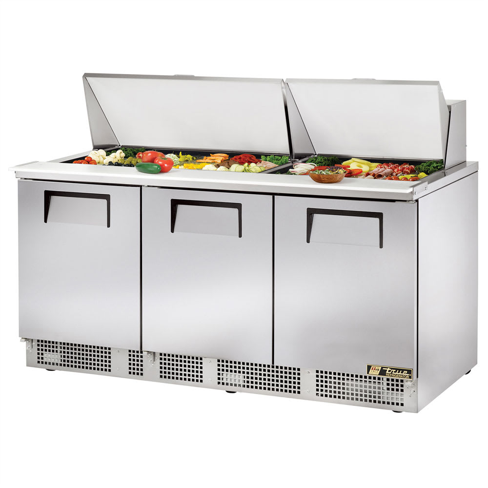 True TFP-72-30M-HC 72" Sandwich/Salad Prep Table w/ Refrigerated Base, 115v