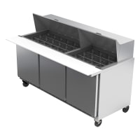 True TFP-72-30M-HC 72" Sandwich/Salad Prep Table w/ Refrigerated Base, 115v thumbnail 3
