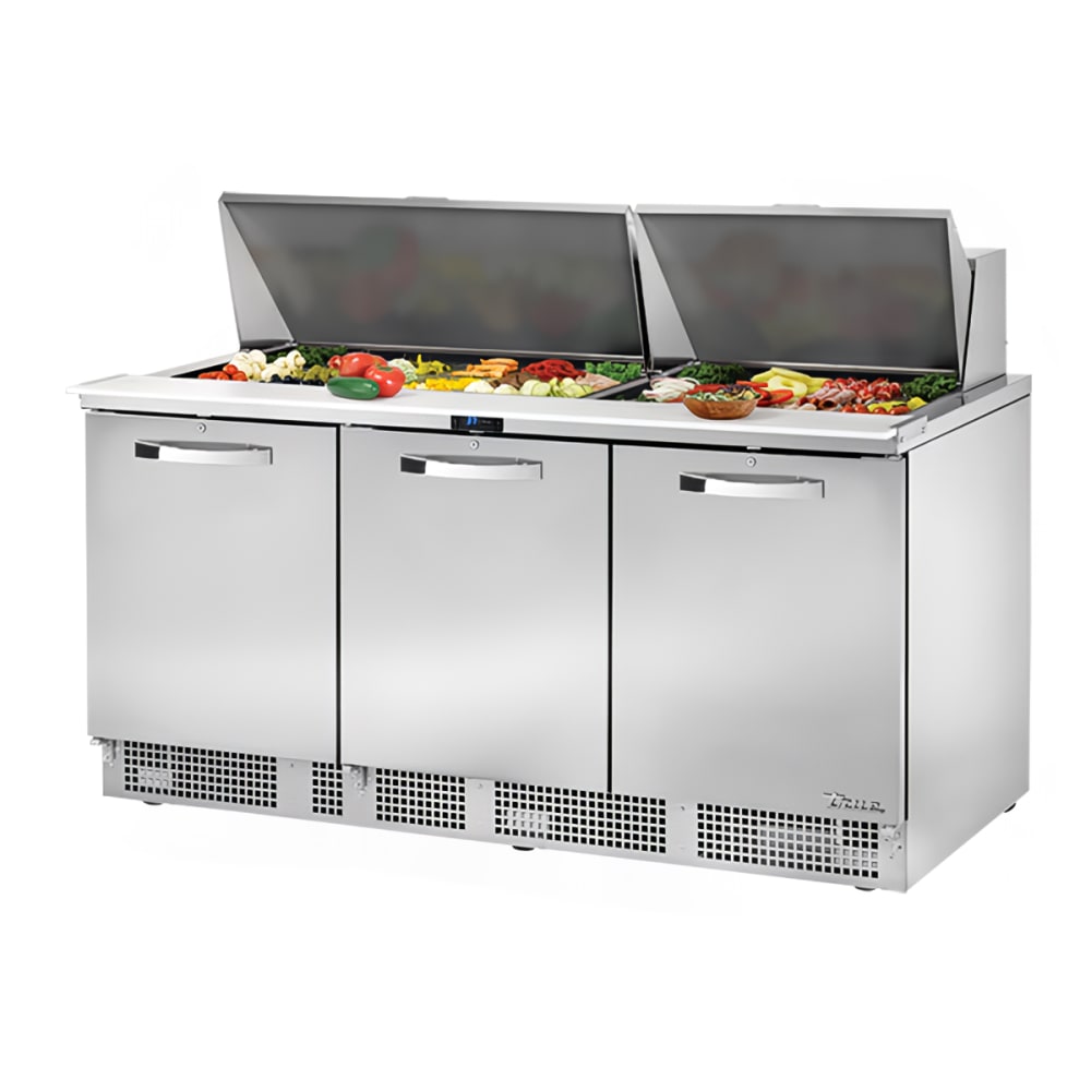 True TFP-72-30M~SPEC3-HC 72" Spec Series® Sandwich/Salad Prep Table w/ Refrigerated Base, 115v