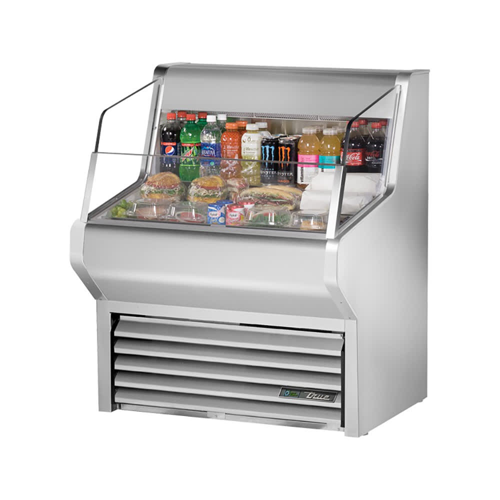 True THAC-36-S-HC-LD 36 1/8" Horizontal Open Air Cooler w/ (3) Levels, 115v