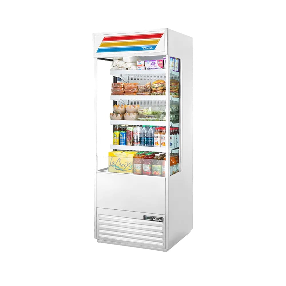 True TOAM-30GS-HC~TSL01 30" Vertical Open Air Cooler w/ (5) Levels, White, 115v