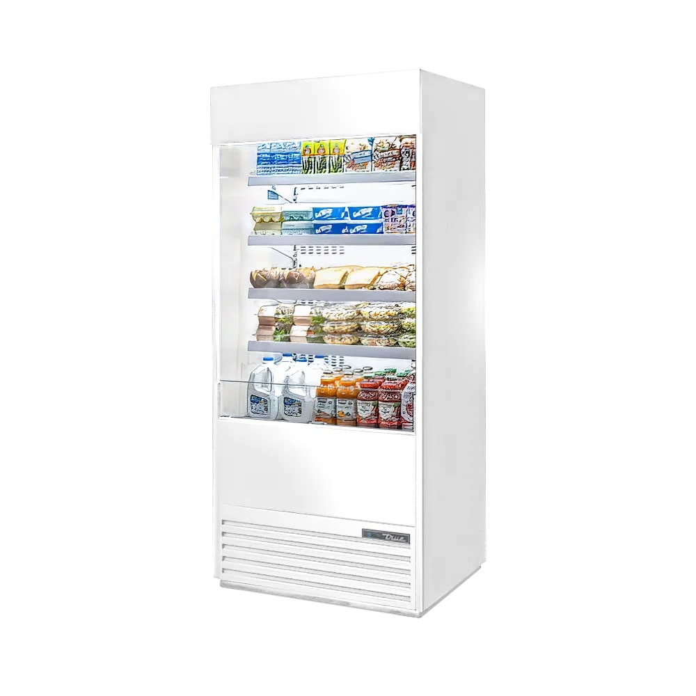 True TOAM-36-HC~NSL01 36" Vertical Open Air Cooler w/ (5) Levels, White, 115v