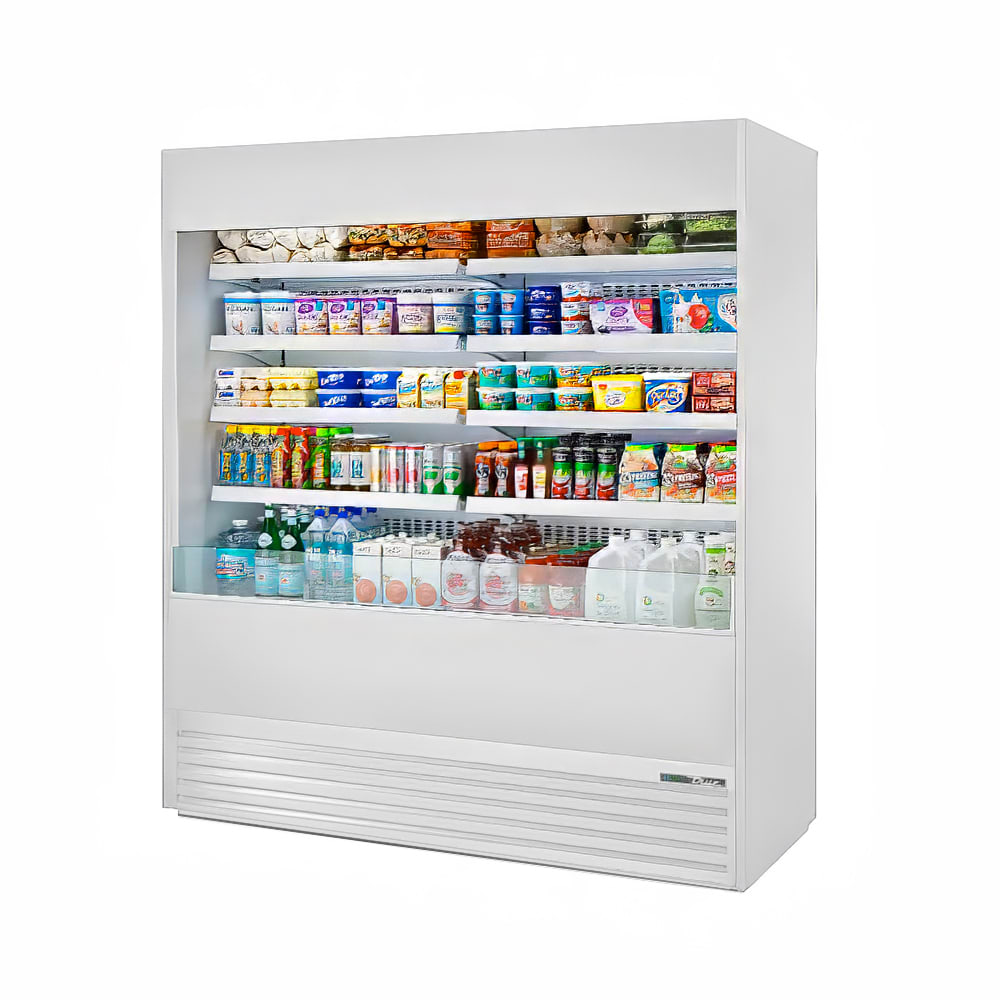 True TOAM-72-HC~NSL01 72" Vertical Open Air Cooler w/ (5) Levels - White, 208-230v