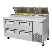 True TPP-AT-67D-4-HC 67" TPPAT Series Pizza Prep Table w/ Refrigerated Base, 115v thumbnail 2