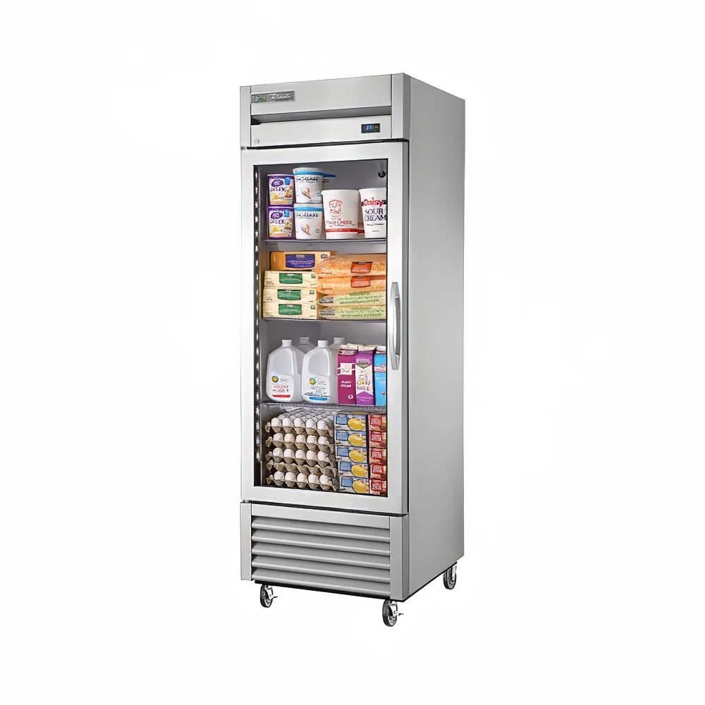 True TS-23G-HC~FGD01 LH 27" One Section Reach In Refrigerator, (1) Left Hinge Glass Door, 115v