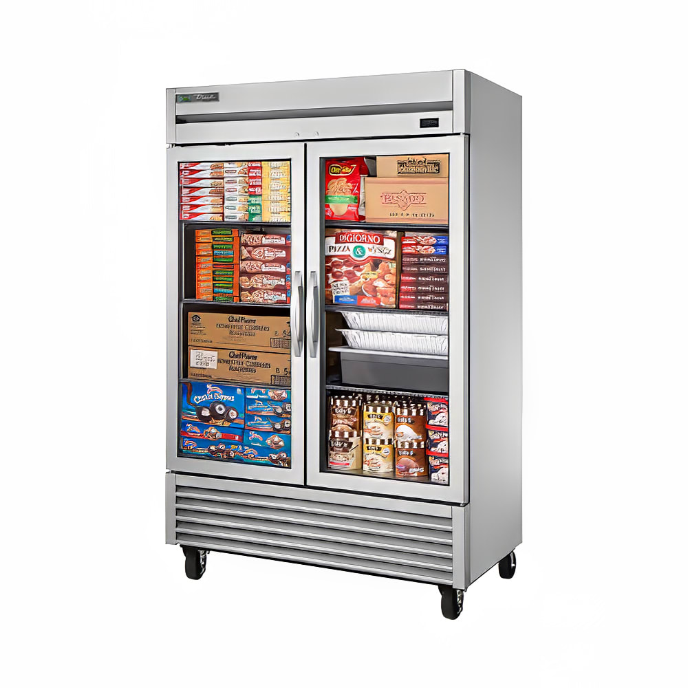 True TS-49FG-HC~FGD01 54 1/8" TS Series Two Section Reach In Freezer, (2) Left/Right Hinge Glass Doors, 115v