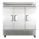 True TS-72-HC 78 1/10" Three Section Reach In Refrigerator, (3) Left/Right Hinge Solid Doors, 115v thumbnail 2