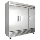 True TS-72F-HC 78 3/8" TS Series Three Section Reach In Freezer, (3) Left/Right Hinge Solid Doors, 115v thumbnail 3