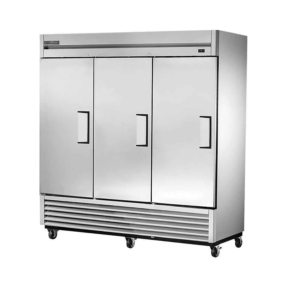 True TS-72F-HC 78 3/8" TS Series Three Section Reach In Freezer, (3) Left Hinge Solid Doors Hinged , 115v