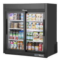 True TSD-09G-HC-LD 36" Countertop Refrigerator w/ Front Access - Sliding Doors, Stainless, 115v thumbnail 3