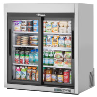 True TSD-09G-HC-LD 36" Countertop Refrigerator w/ Front Access - Sliding Doors, Stainless, 115v thumbnail 4