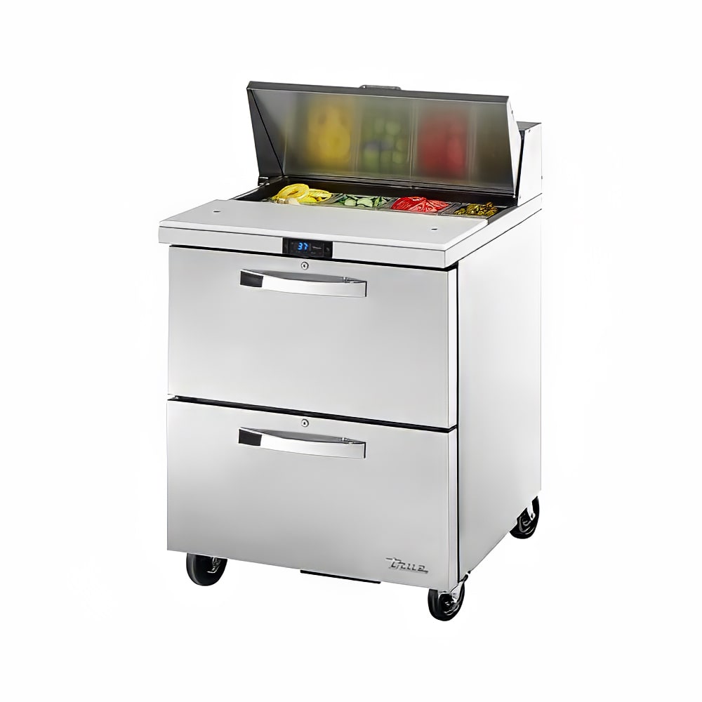 True TSSU-27-08D-2-HC~SPEC3 ADA 27" Spec Series® Sandwich/Salad Prep Table w/ Refrigerated Base, 115v