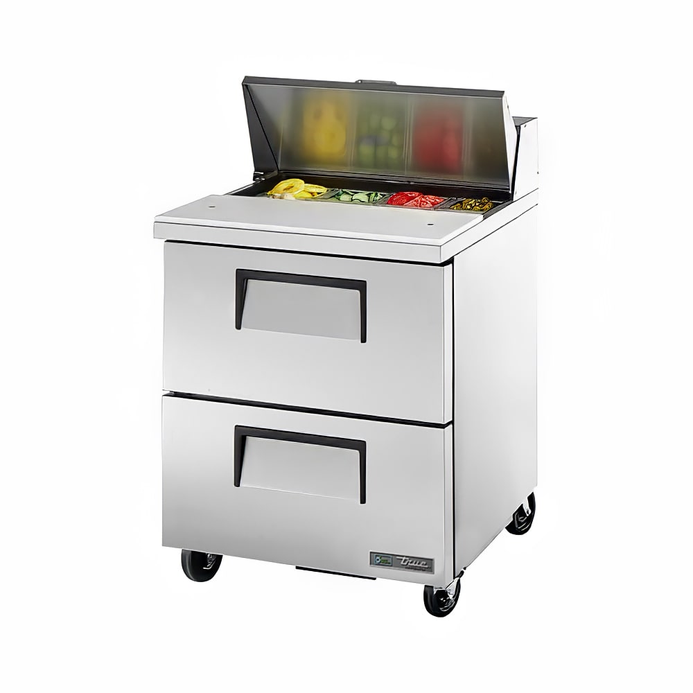 True TSSU-27-08D-2-HC ADA 27" TSSU Series Sandwich/Salad Prep Table w/ Refrigerated Base, 115v