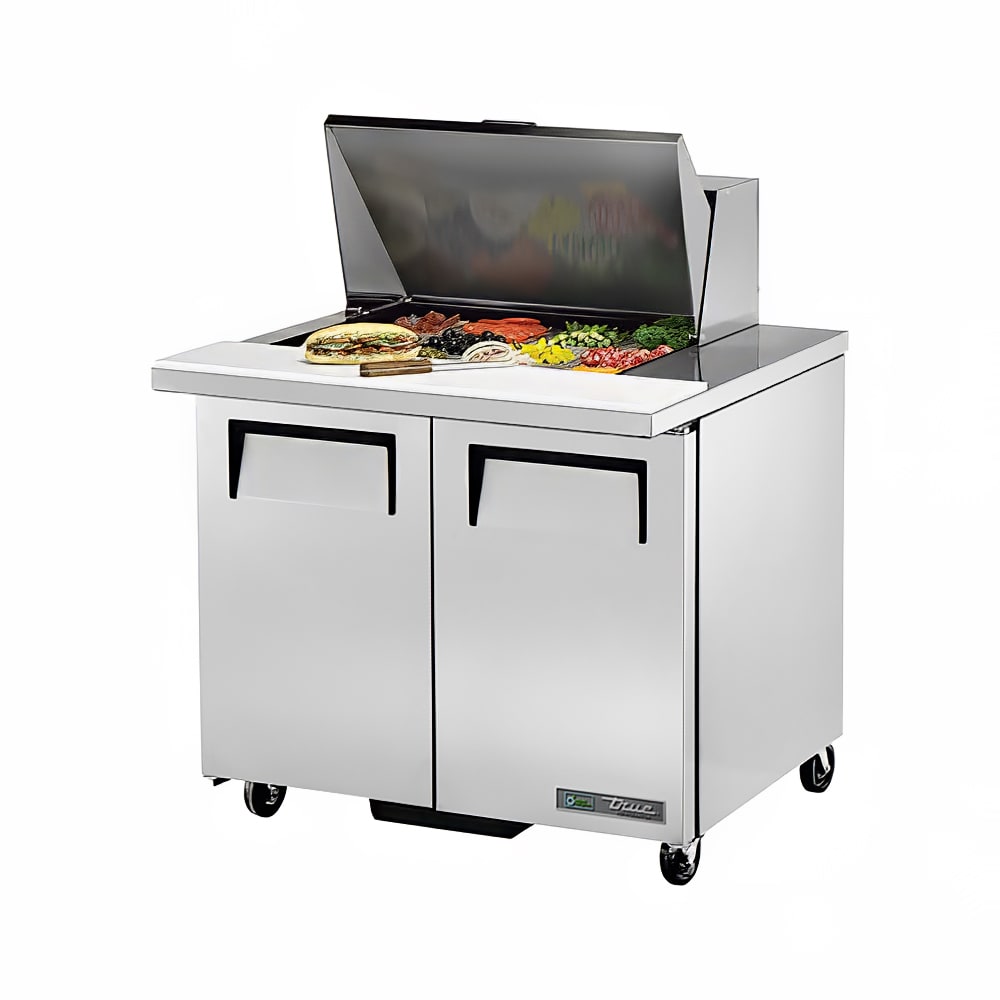 True TSSU-36-12M-B-HC 36" TSSU Series Mega Top Sandwich/Salad Prep Table w/ Refrigerated Base, 115v