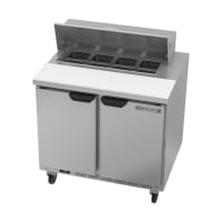 True TSSU-36-08-HC 36" TSSU Series Sandwich/Salad Prep Table w/ Refrigerated Base, 115v thumbnail 3