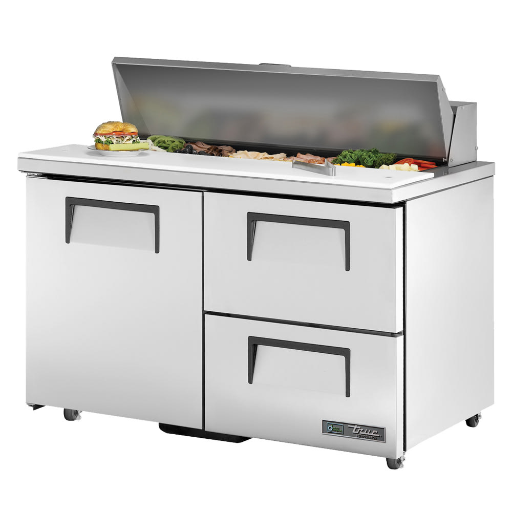 True TSSU-48-12D-2-HC ADA 48" TSSU Series Sandwich/Salad Prep Table w/ Refrigerated Base, 115v