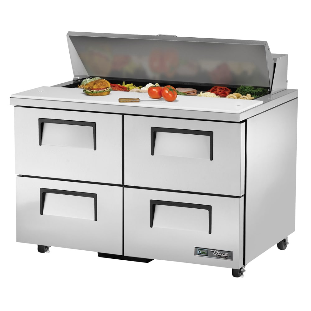 True TSSU-48-12D-4-HC ADA 48" TSSU Series Sandwich/Salad Prep Table w/ Refrigerated Base, 115v