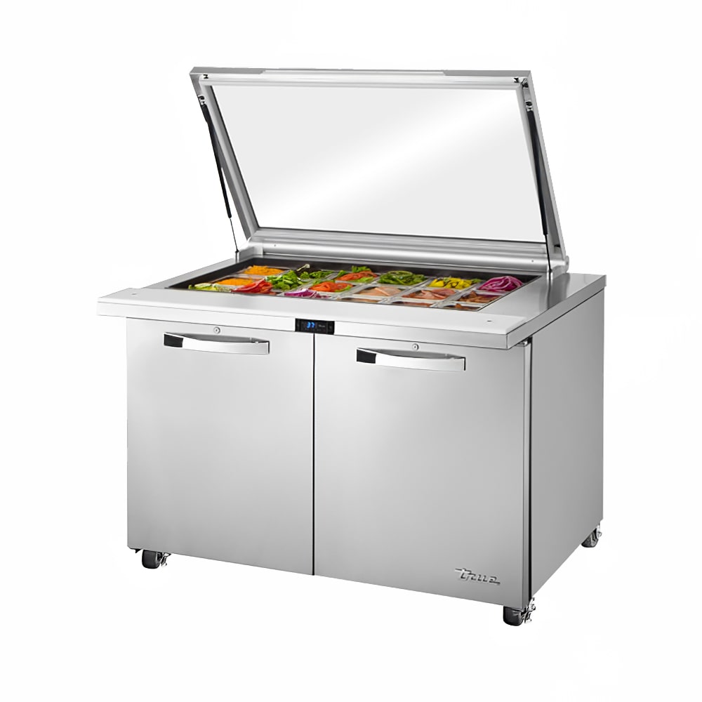 True TSSU-48-18M-B-FGLID-HC~SPEC3 48" Spec Series® Mega Top Sandwich/Salad Prep Table w/ Refrigerated Base, 115v