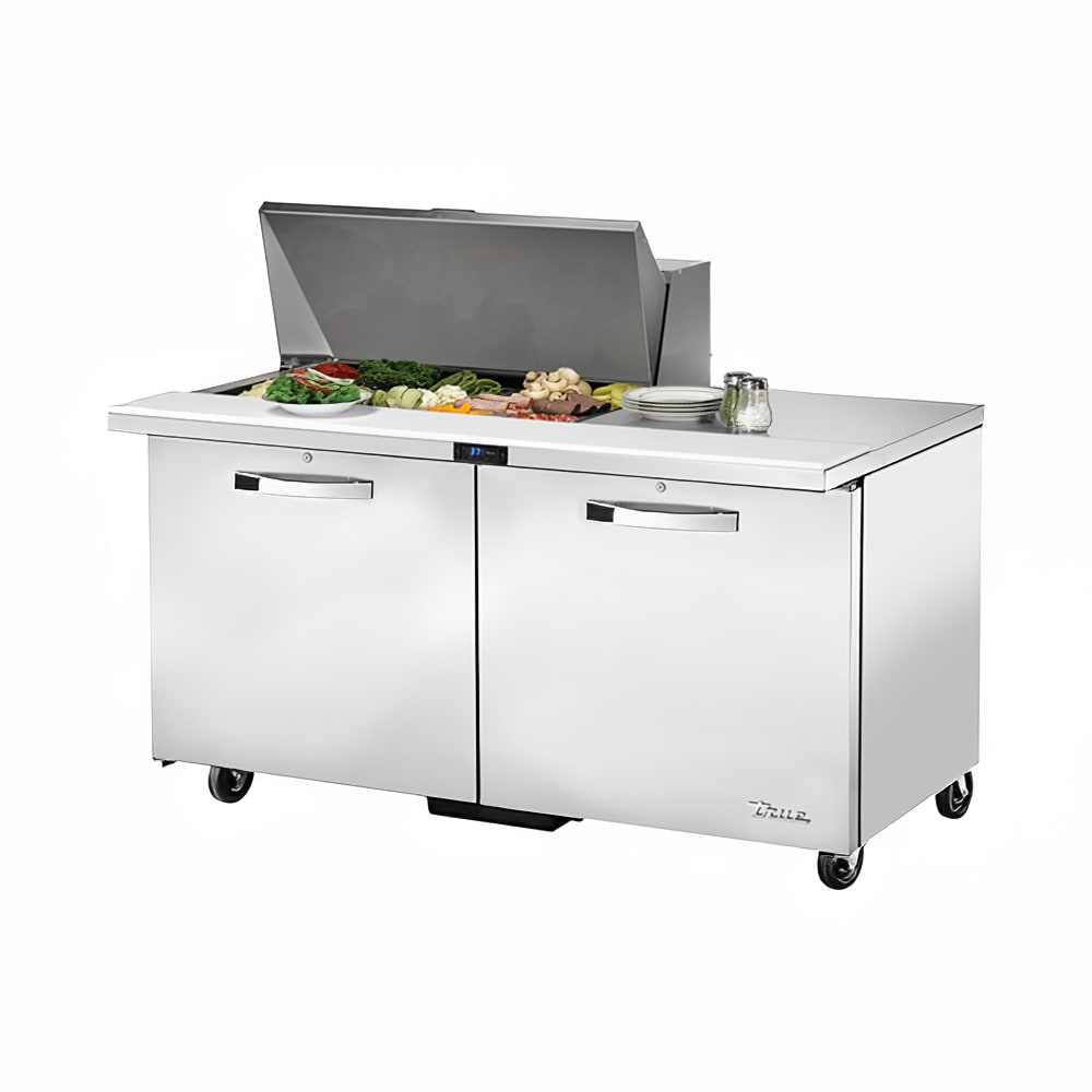 True TSSU-60-15M-B-HC 60" TSSU Series Mega Top Sandwich/Salad Prep Table w/ Refrigerated Base, 115v