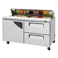True TSSU-60-16D-2-HC 60" TSSU Series Sandwich/Salad Prep Table w/ Refrigerated Base, 115v thumbnail 3