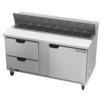 True TSSU-60-16D-2-HC 60" TSSU Series Sandwich/Salad Prep Table w/ Refrigerated Base, 115v thumbnail 4