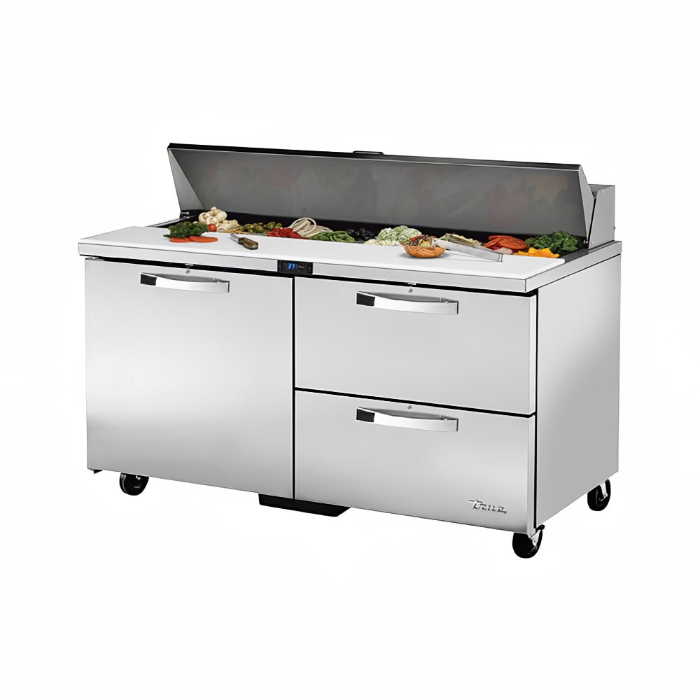 True TSSU-60-16D-2-HC~SPEC3 60" Spec Series® Sandwich/Salad Prep Table w/ Refrigerated Base, 115v