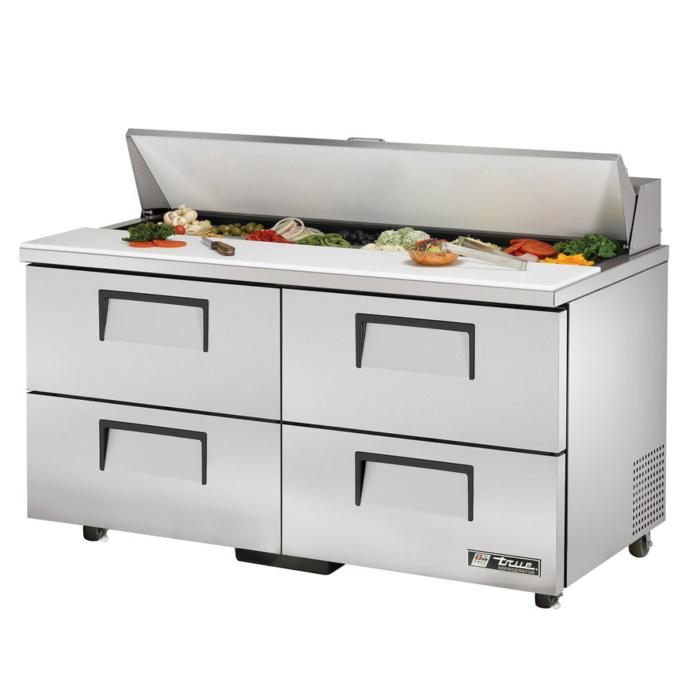 True TSSU-60-16D-4-HC ADA 60" TSSU Series Sandwich/Salad Prep Table w/ Refrigerated Base, 115v
