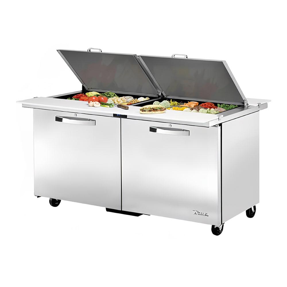 True TSSU-60-16-DS-ST-HC~SPEC3 ADA 60" TSSU Series Dual Sided Sandwich/Salad Prep Table w/ Refrigerated Base, 115v