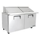 True TSSU-60-24M-B-ST-HC 60" TSSU Series Mega Top Sandwich/Salad Prep Table w/ Refrigerated Base, 115v thumbnail 4
