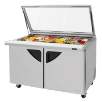 True TSSU-60-24M-B-ST-FGLID-HC 60" TSSU Series Mega Top Sandwich/Salad Prep Table w/ Refrigerated Base, 115v thumbnail 2