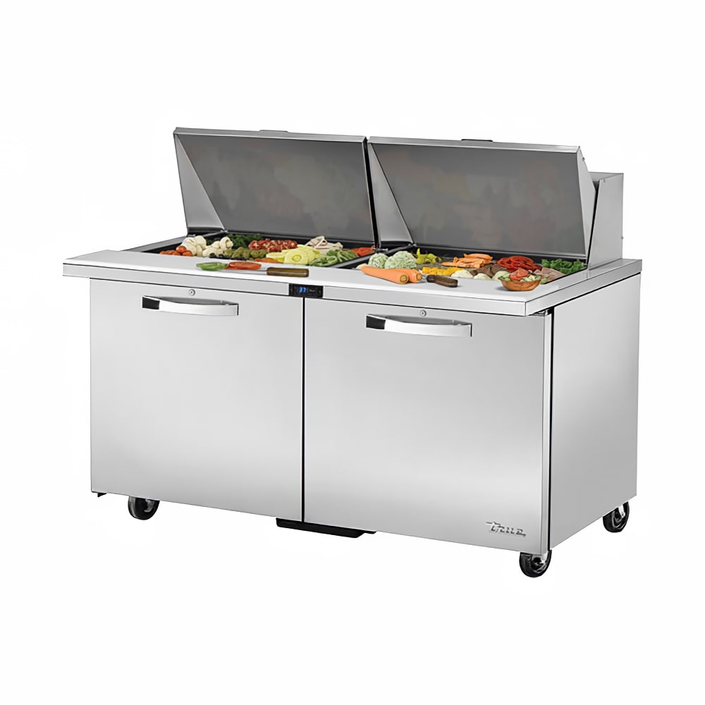 True TSSU-60-24M-B-ST-HC~SPEC3 60" Spec Series® Mega Top Sandwich/Salad Prep Table w/ Refrigerated Base, 115v