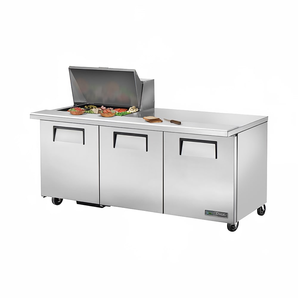 True TSSU-72-12M-B-HC 72" TSSU Series Mega Top Sandwich/Salad Prep Table w/ Refrigerated Base, 115v