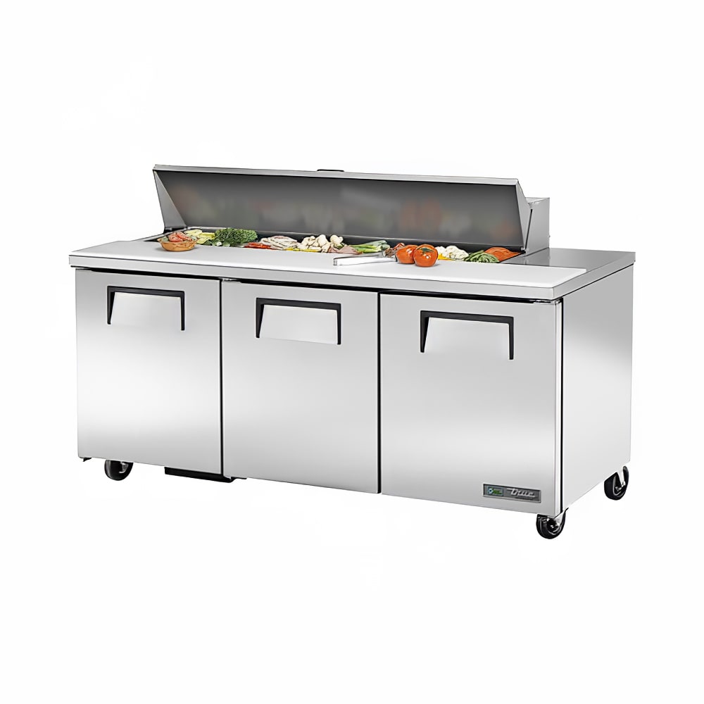 True TSSU-72-16-HC 72" TSSU Series Sandwich/Salad Prep Table w/ Refrigerated Base, 115v