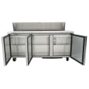 True TSSU-72-18-HC 72" TSSU Series Sandwich/Salad Prep Table w/ Refrigerated Base, 115v thumbnail 6